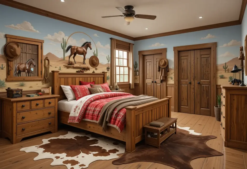 "Futuristic tech-themed boys’ bedroom with LED lights, smart devices, digital wall art, and a modern high-tech aesthetic."