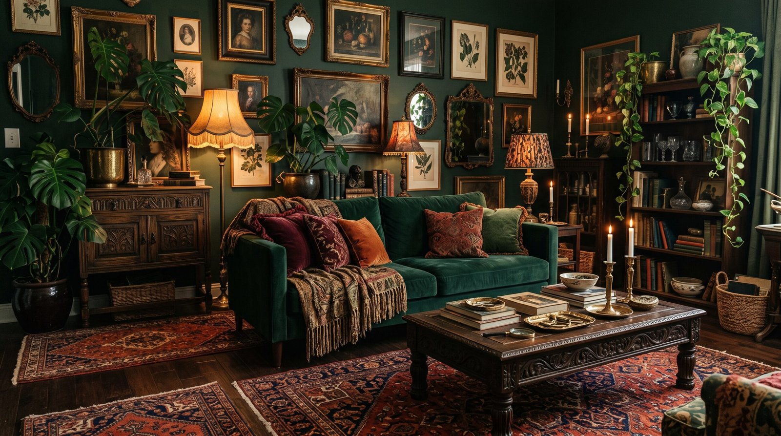 Relaxed boho interior idea with natural materials and decorative accents