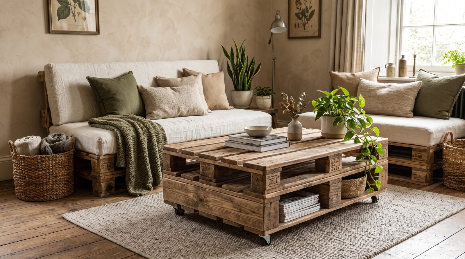 Boho interior inspiration with relaxed styling and natural decorative accents